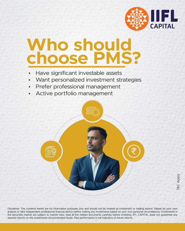 To opt or not to opt for PMS Here are some advantages PMS offers to their customers. IIFLCapital invest wealth PMS Follow us for more updates Disclaimer https tinyurl.com 49xd3vns To opt or not to opt for PMS Here are some advantages PMS offers to their customers