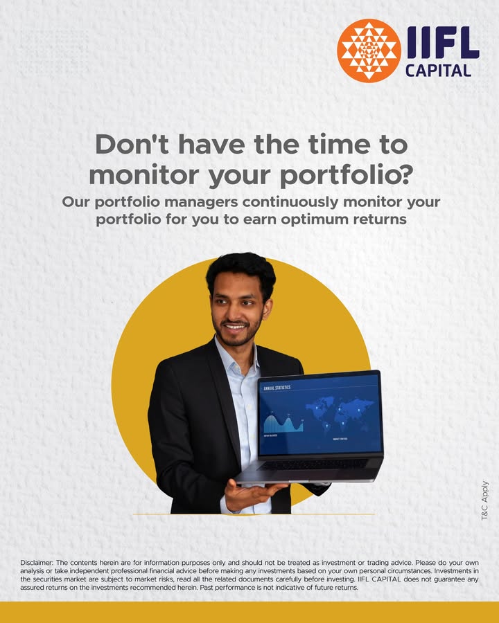 Our portfolio managers constantly monitor your portfolio so that you can relax and build your wealth. IIFLCapital invest wealth PMS Follow us for more updates Disclaimer https tinyurl.com 49xd3vns Our portfolio managers constantly monitor your portfolio so that you can relax and build your wealth