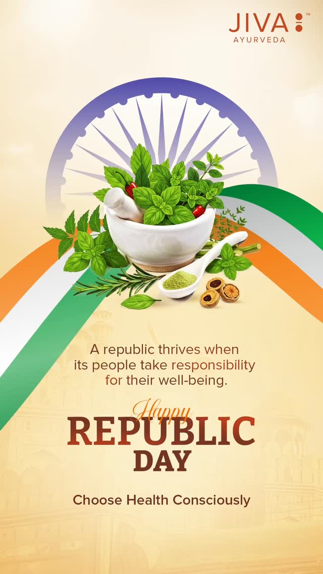 Wishing you a Happy Republic Day Lets pledge to build a healthier nation with the timeless science of Ayurveda