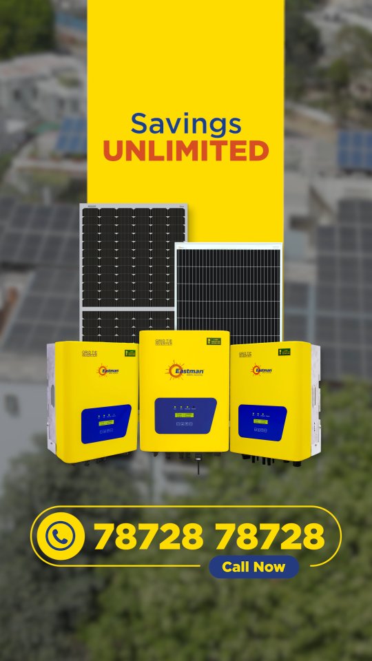 With Eastman Solar, you get savings Unlimited Excellent Grid Tie Inverters, DCR Non DCR Solar Panels