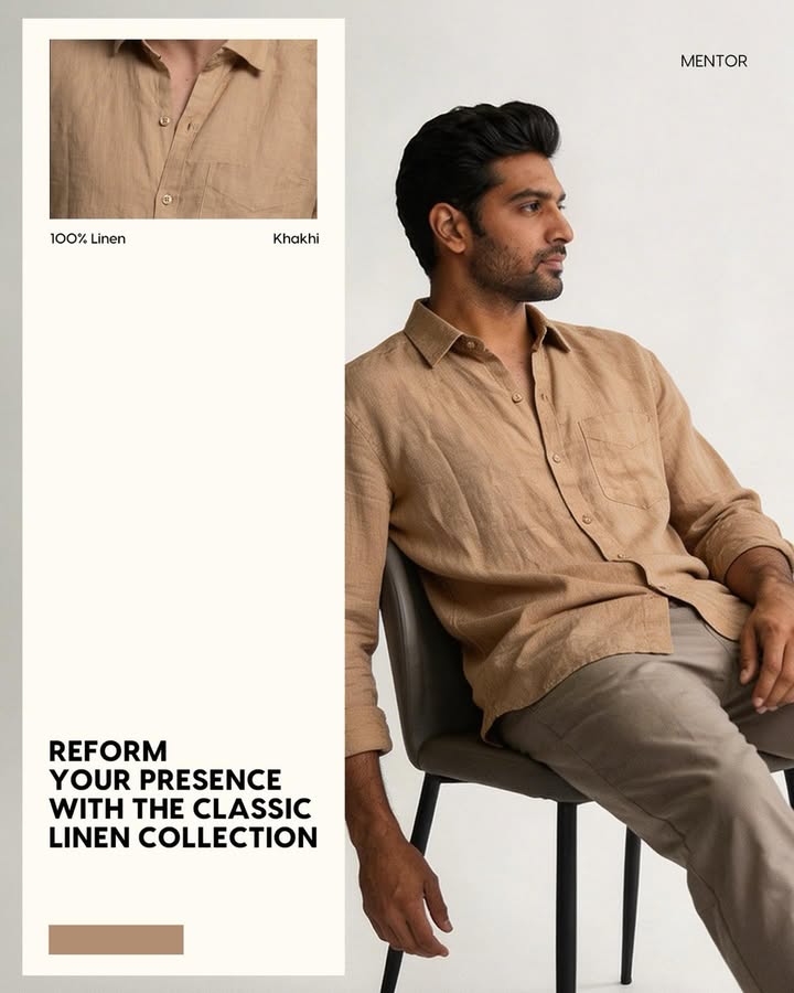 Khakhi in its cleanest form. Linen that holds its own
