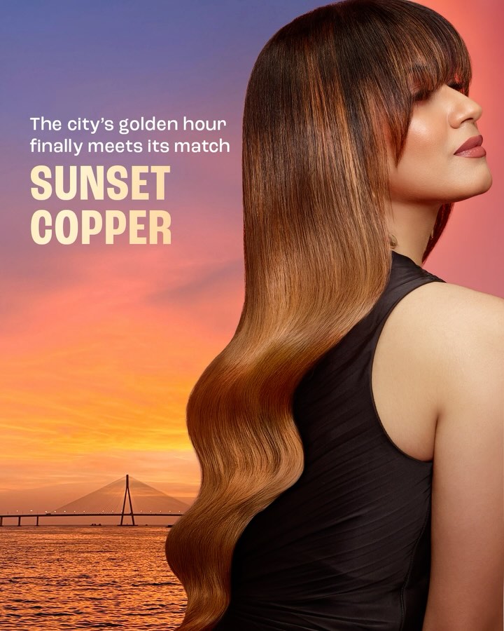 Carry your favourite sunset everywhere Book your Alchemy cut colour at Lakm Salon today AlchemyByLakm...