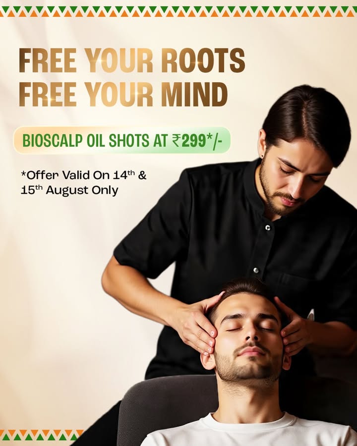 Give your scalp the freedom to breathe with this Independece day exclusive offer Deep nourishment, stress relief and ...