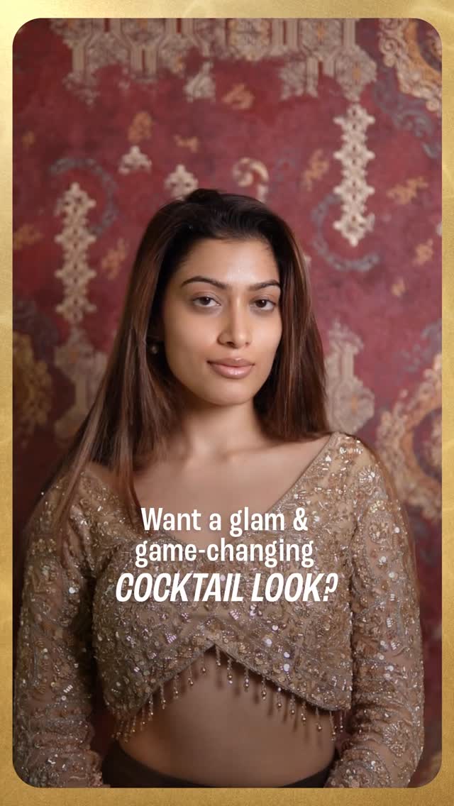 All the glitz glam gold in the world came together to make up this 24K Gold Bridal Cocktail look