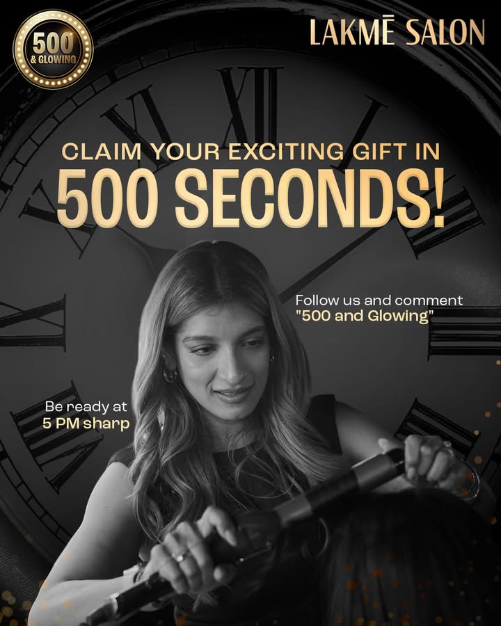 We are now 500 salons strong And we want to celebrate it with you At 5 PM, an exciting surprise drops