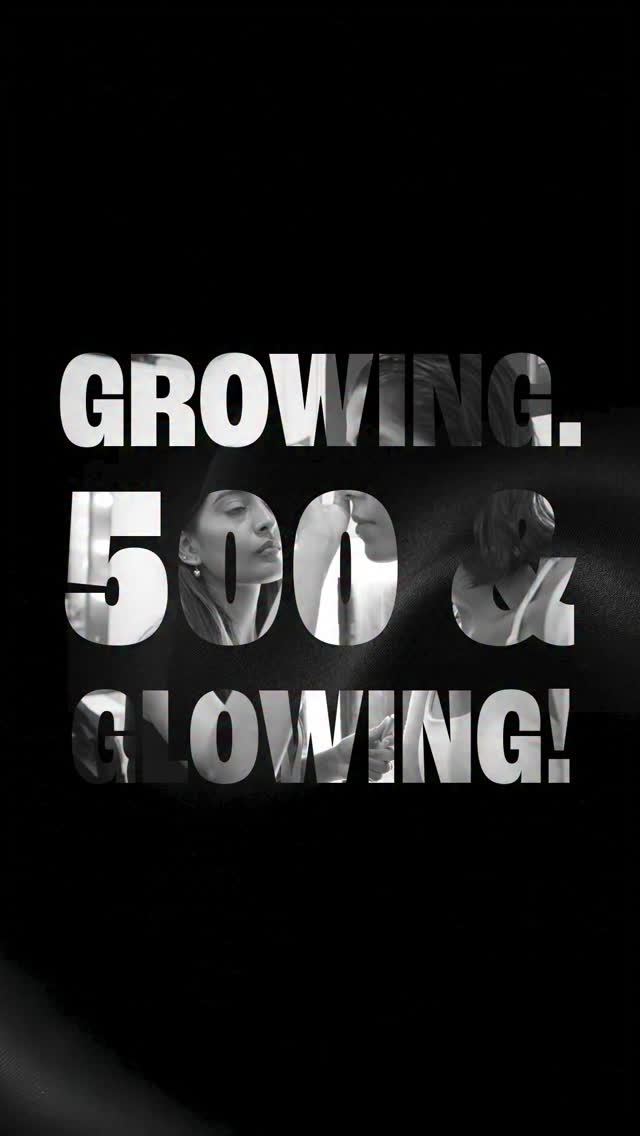 Cheers to this majestic team this magical moment We are now 500 Glowing with you