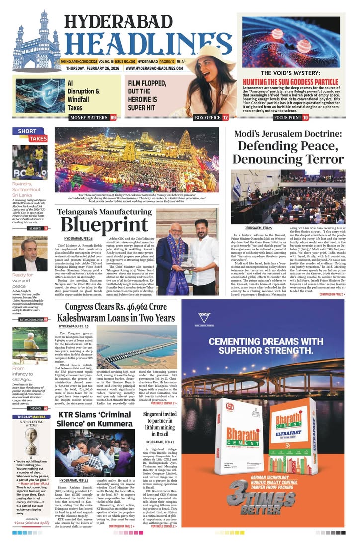  Hyderabad Headlines PAGE 9 FEATURE 26 Feb 2026 Helmet Enforcement on Roads Calls for Stricter Infrastructure Steelb...