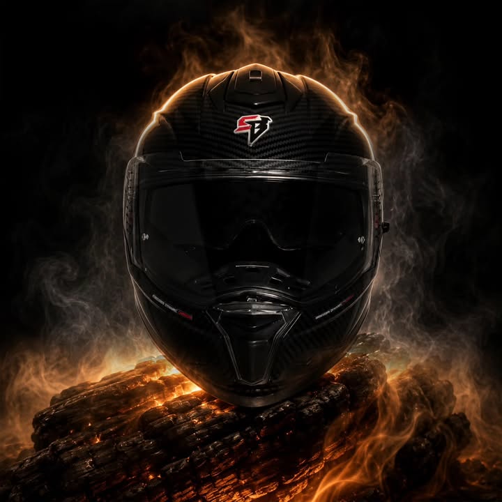 Bold looks. Trusted protection. The Steelbird SB 120 Fighter Carbon is ECE 22