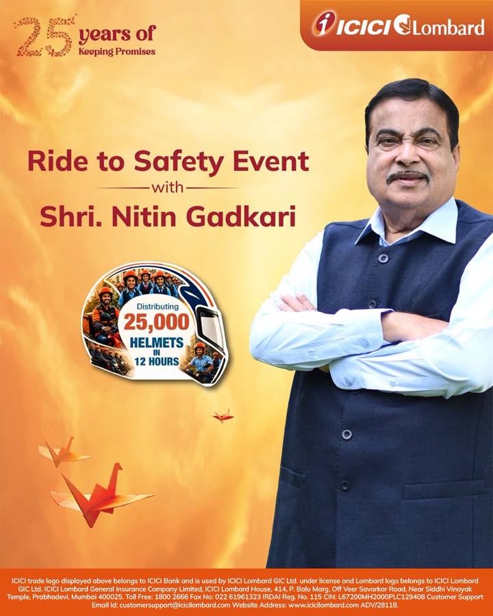  25,000 ISI Certified Helmets Distributed in Just 12 Hours A Landmark Moment for Road Safety Steelbird Hel...