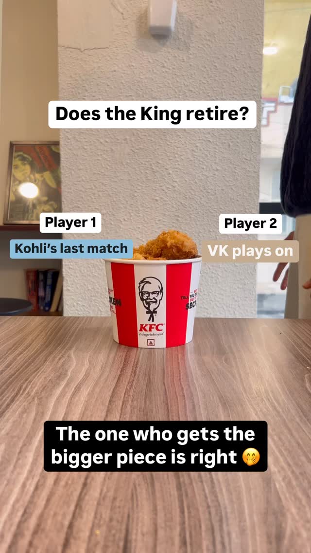KFC can predict the outcome of the match... maybe Match KFCIndia