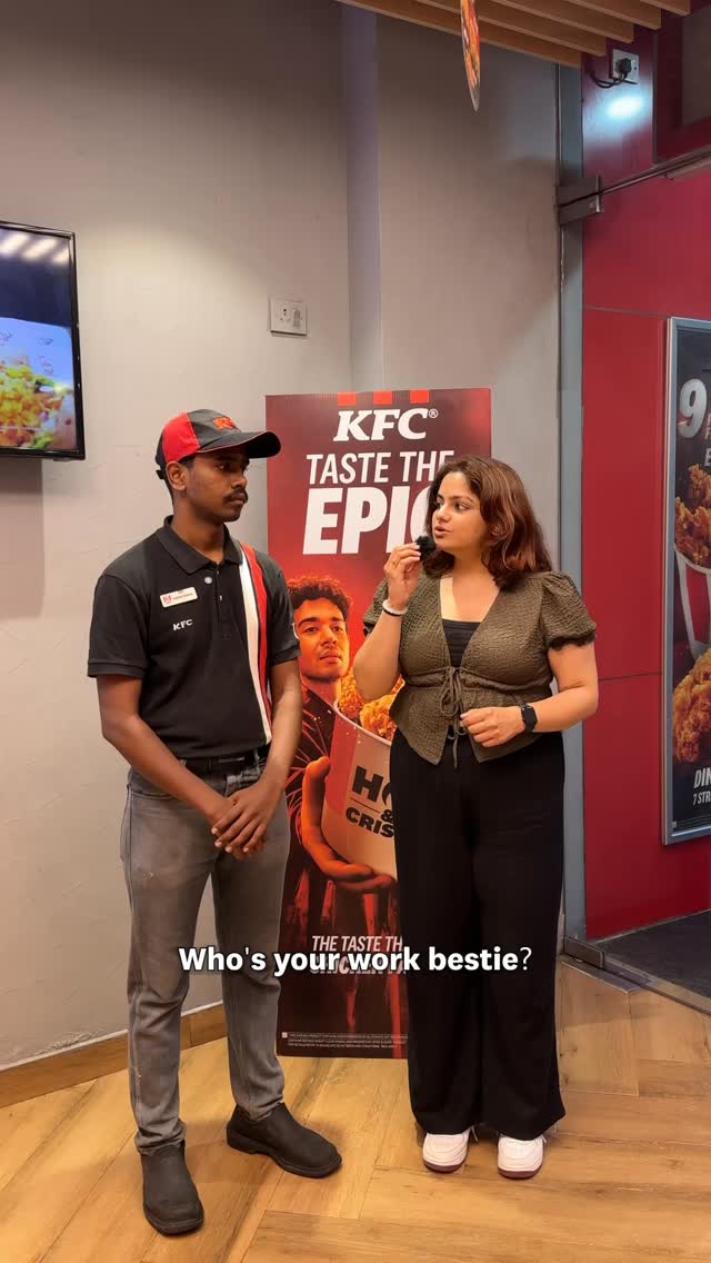 We all aim to be as non chalant as Vaishnavi. KFC KFCIndia
