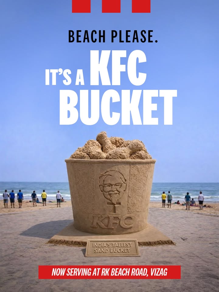 Vizag really said beach day we heard BUCKET DAY , Kolkata , Banerjee Road
