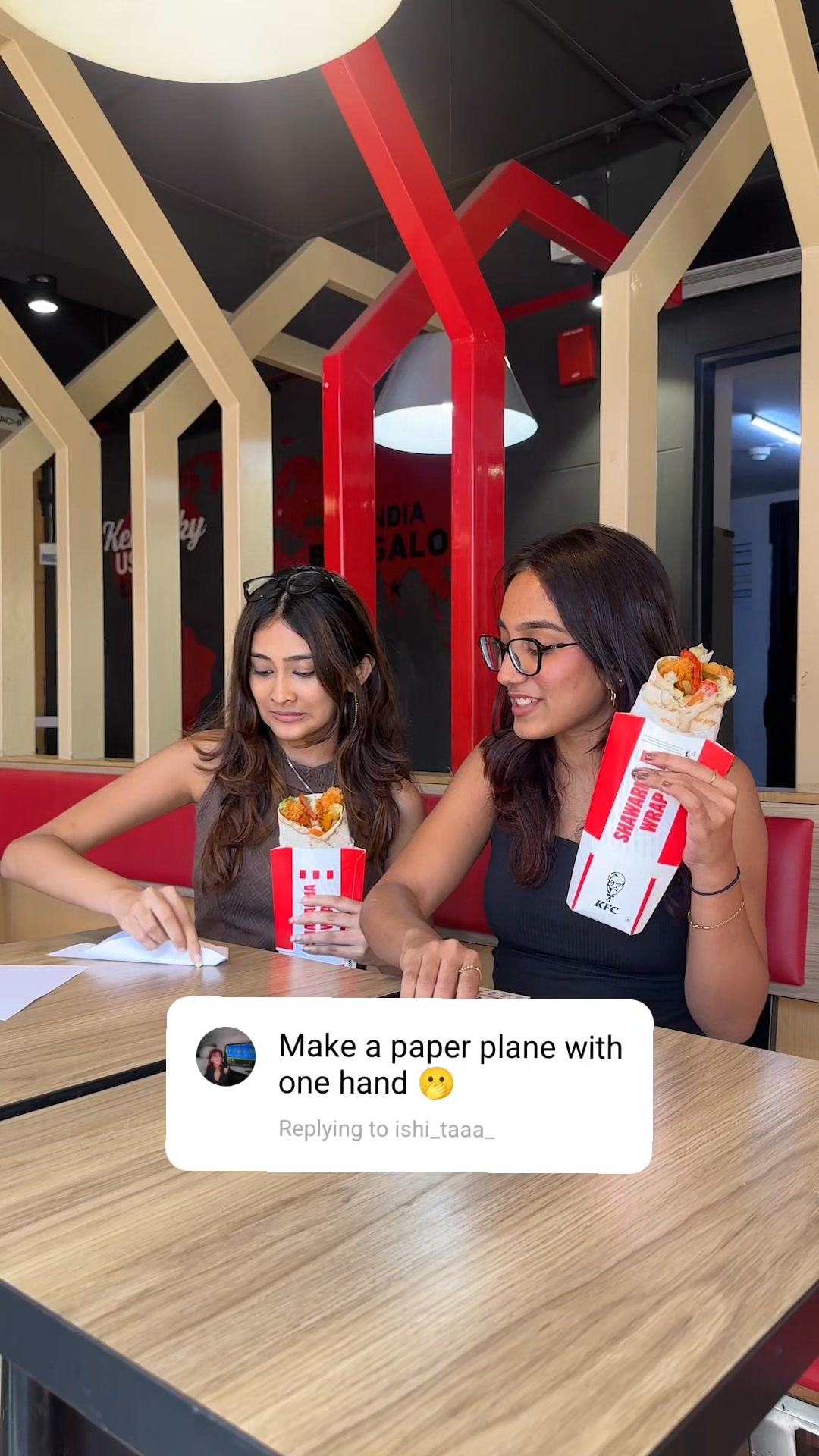 This is what peak origami performance looks like KFC Crispy ShaWOWrma Wrap, New Wrap, ShaWOWrma, KFC ShaWOWrma, New Launch... , Guntur , Gorantala