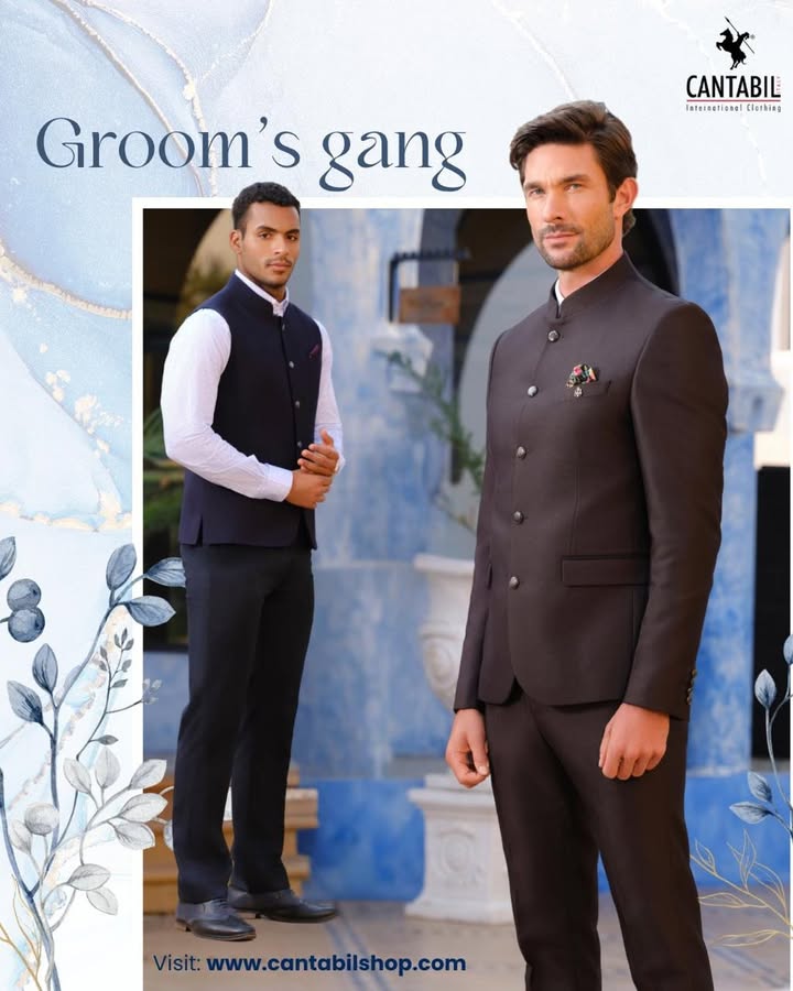 Suit up, show out. The Grooms Gang doesnt follow trends they set them