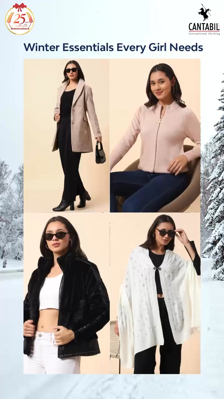 From soft knits to stylish coats Every winter look begins with Cantabil