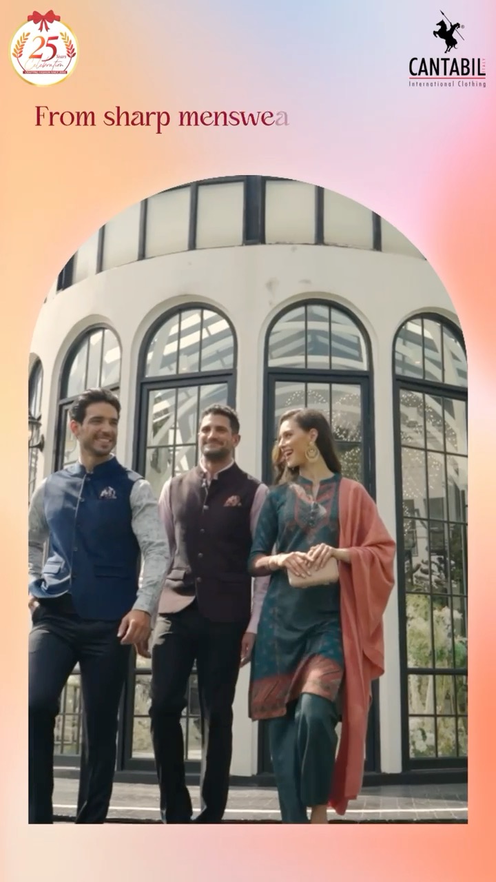 Cantabil ethnic wear offers comfort led silhouettes and timeless details for celebrations that feel calm, confident, and bea...