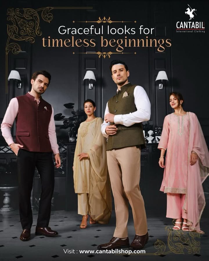 Graceful looks for timeless beginnings, styled the Cantabil way. Find your pre wedding look today