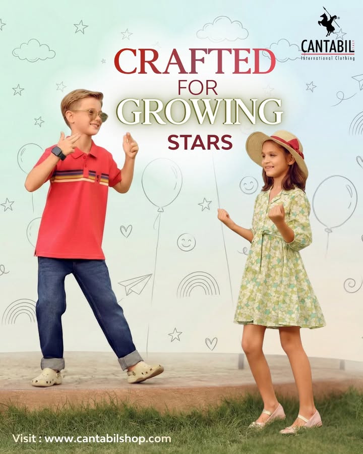 Let them shine brighter every day in Cantabil Kids Wear thoughtfully crafted for growing stars