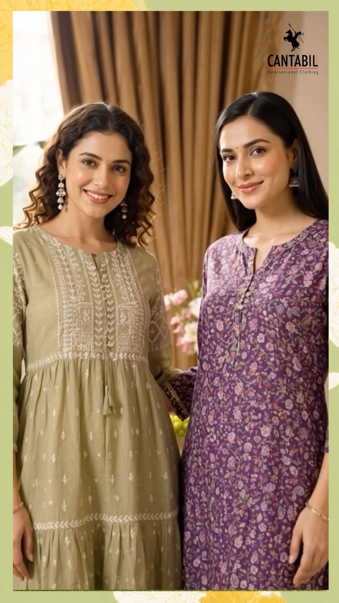 Add charm to every mehndi function with stylish ethnic and fusion wear from Cantabil