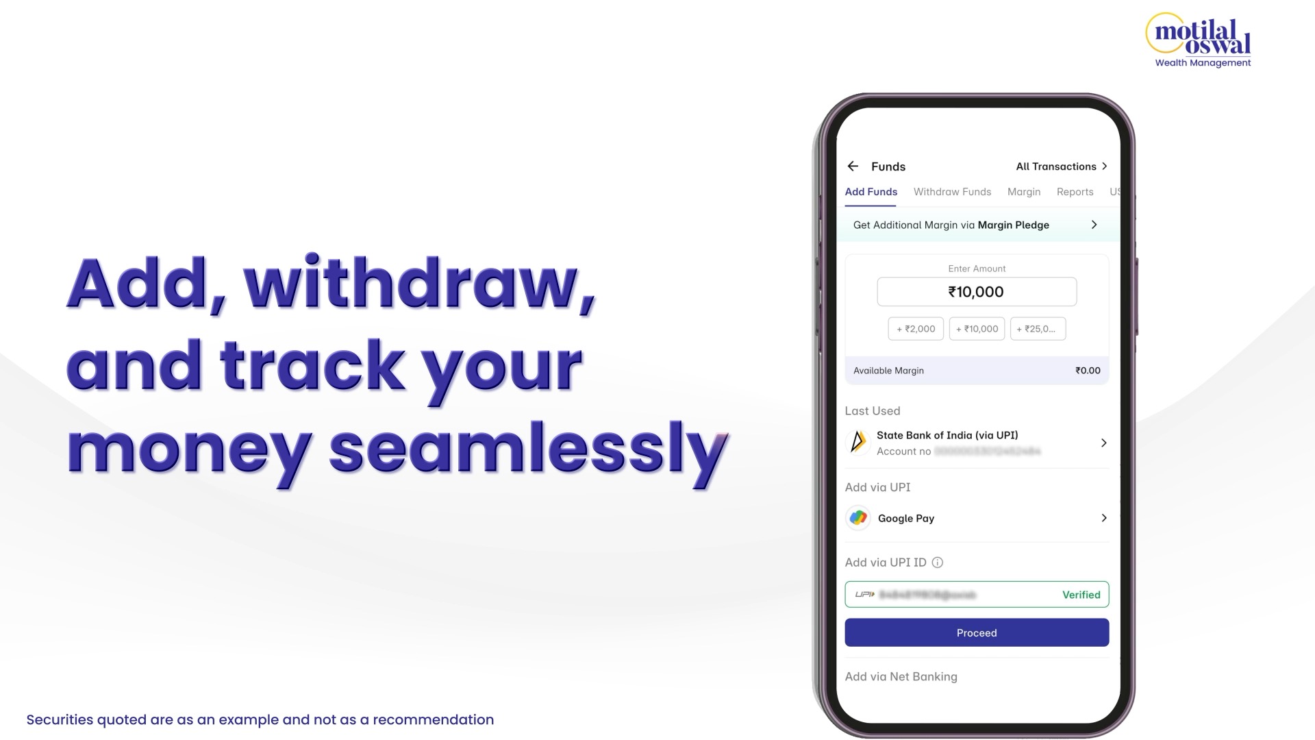 Add and withdraw money to your account in a few simple steps for smoother trading and investing