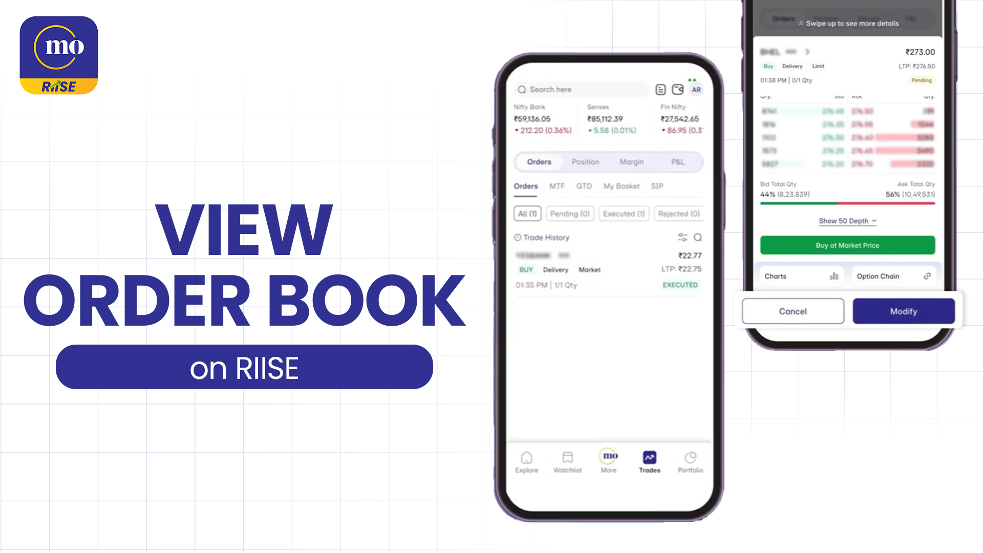 All your trades, clearly organised in one powerful Order Book