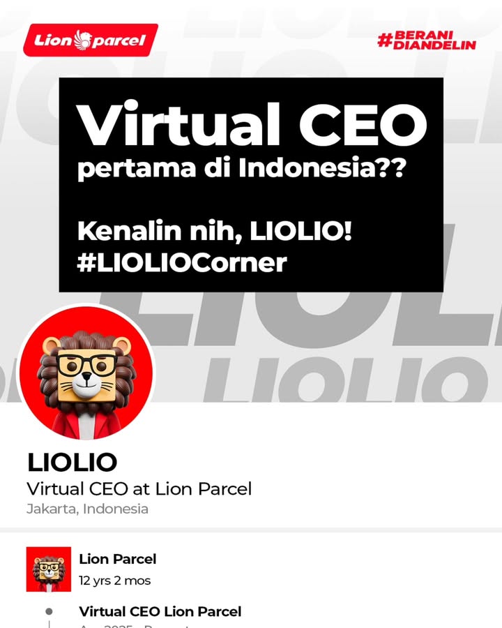 Tak kenal maka tak sayang Ayo kenalan sama Pak LIOLIO, Virtual CEO pertama di Indonesia 