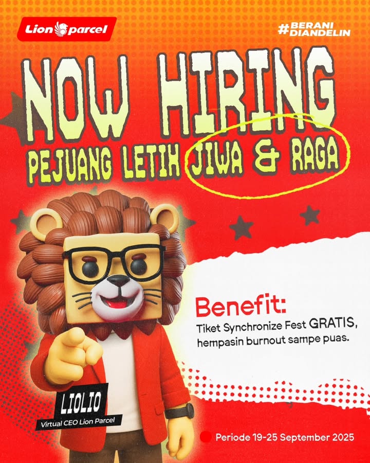  NOW HIRING PEJUANG LETIH YANG SIAP HEMPAS BURNOUT DI synchronizefest Bapak LIOLIO mau bagi bagi TIKET GRATIS s...