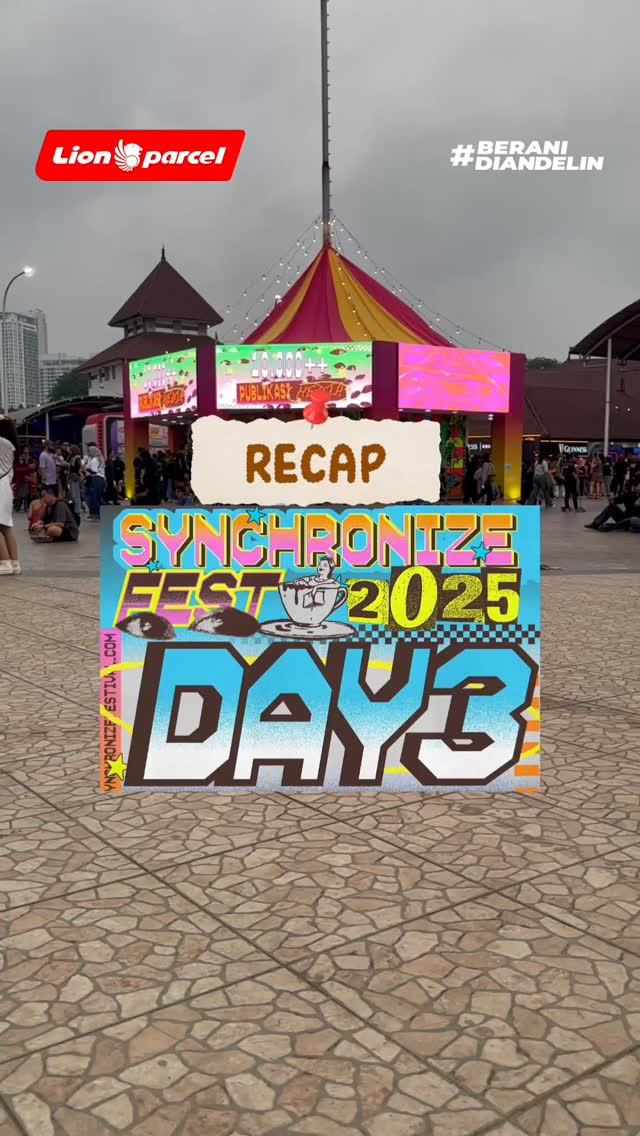 Recap Day 3 synchronizefest TERIMA KASIH semua warga wargi yang udah mampir ke booth Lion Parcel, kaliaaaan lu...