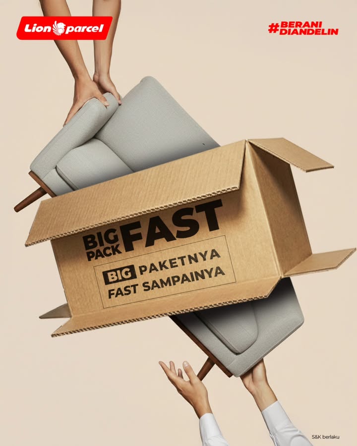 Kirim barang BIG bisa pakai BIGPACKFAST BIG paketnya, FAST sampainya LionParcel BeraniDiandelin