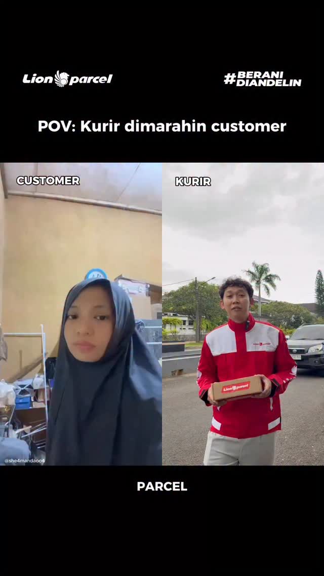 Buuuk, jangan dimarahin buuuuk LionParcel BeraniDiandelin CeritaKurir KirimPaket viralvideos