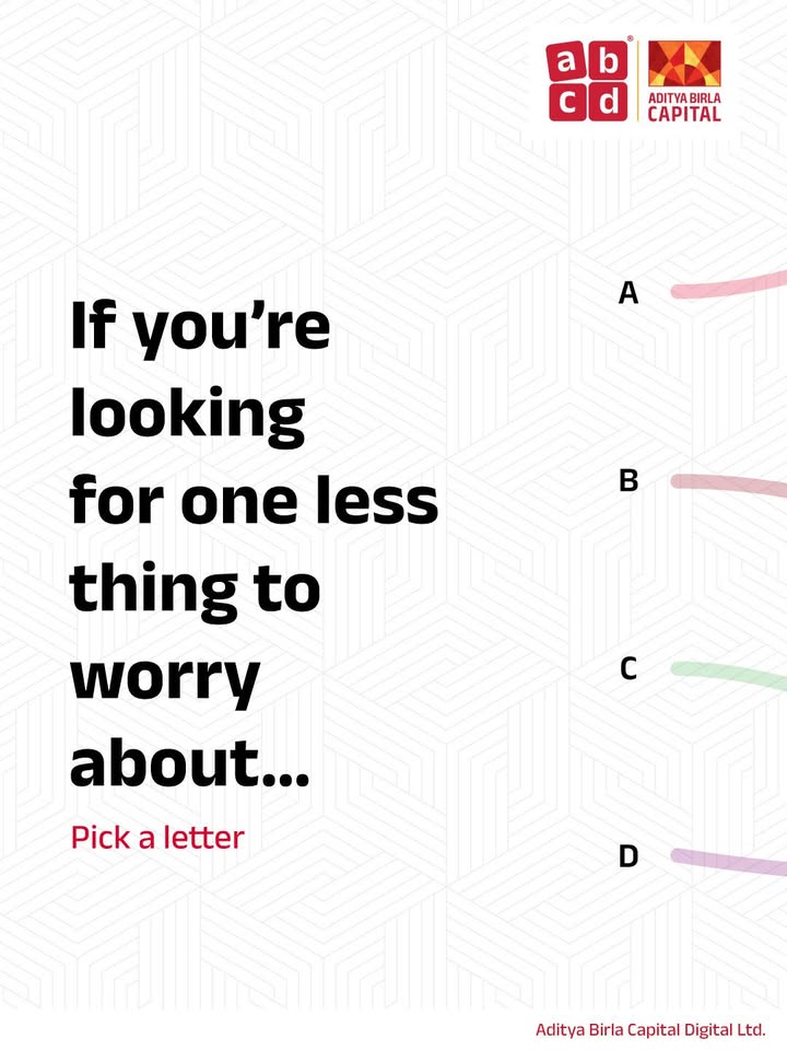 Adulting got you stressed Pick a colour. We have got the fix. ABCD Finances AdityaBirlaCapitalDigital