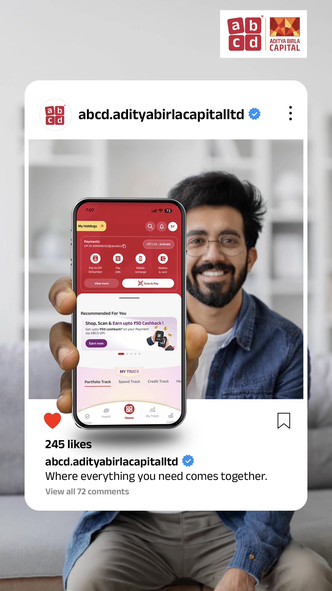 All your finances, one tap away. Download the ABCD app now Finance ABCDApp AdityaBirlaCapitalDigital