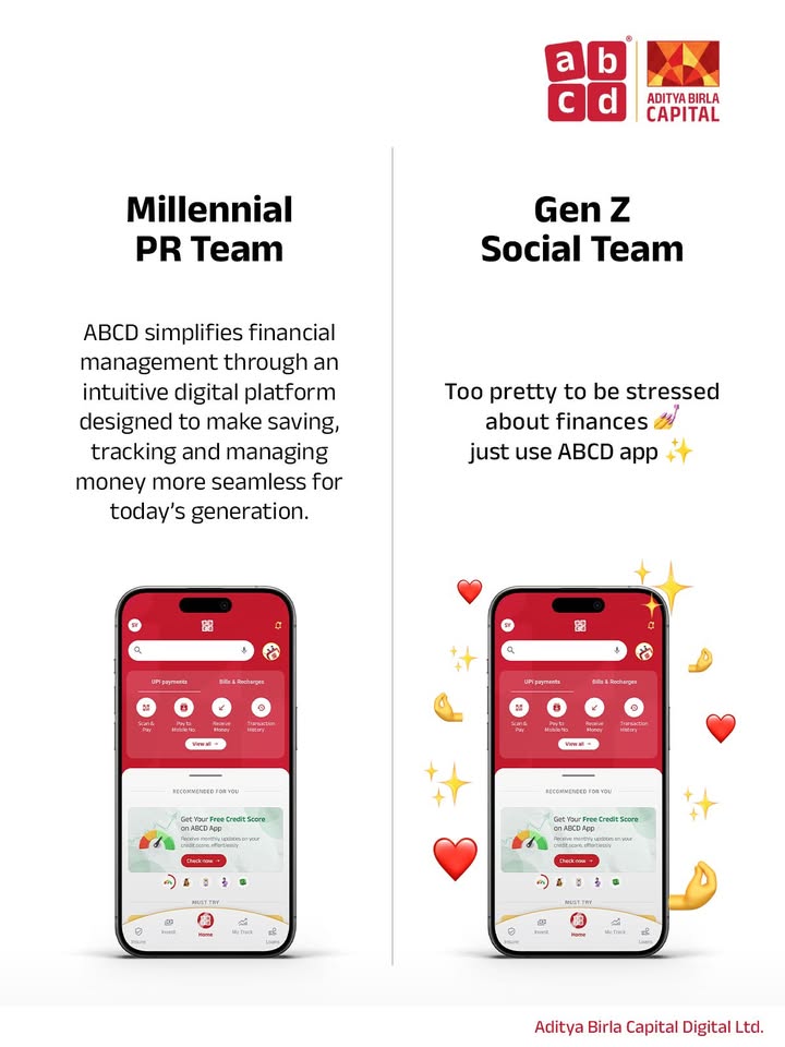 Different generations. Different money habits. One simple app to manage them all ABCD App