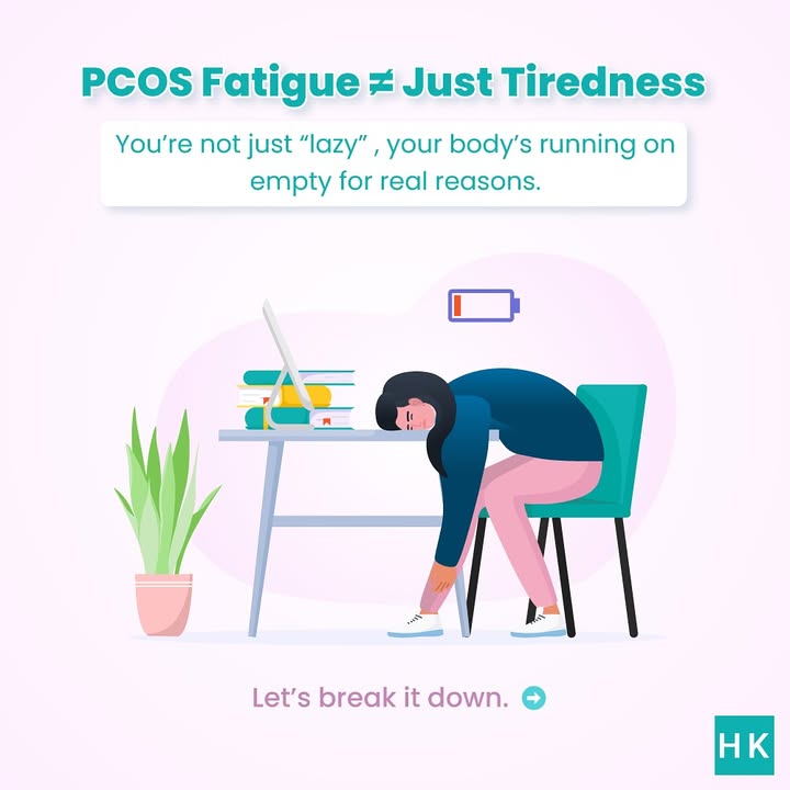 If youre tired all the time... Its not in your head. PCOS fatigue is real. Be kind to yourself