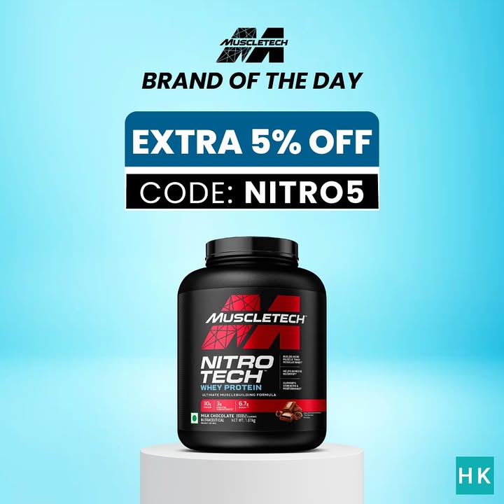 Because your hustle deserves a reward Here are Muscletech Bestsellers Extra 5 OFF with code NITRO5 Limit...