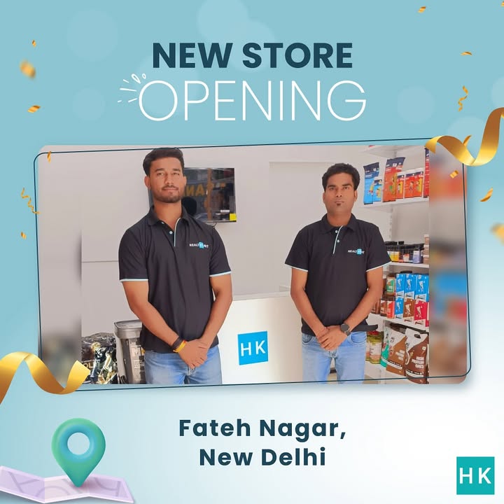  Another milestone unlocked Were excited to announce the opening of our new HealthKart store in Fateh Nagar, New Delhi