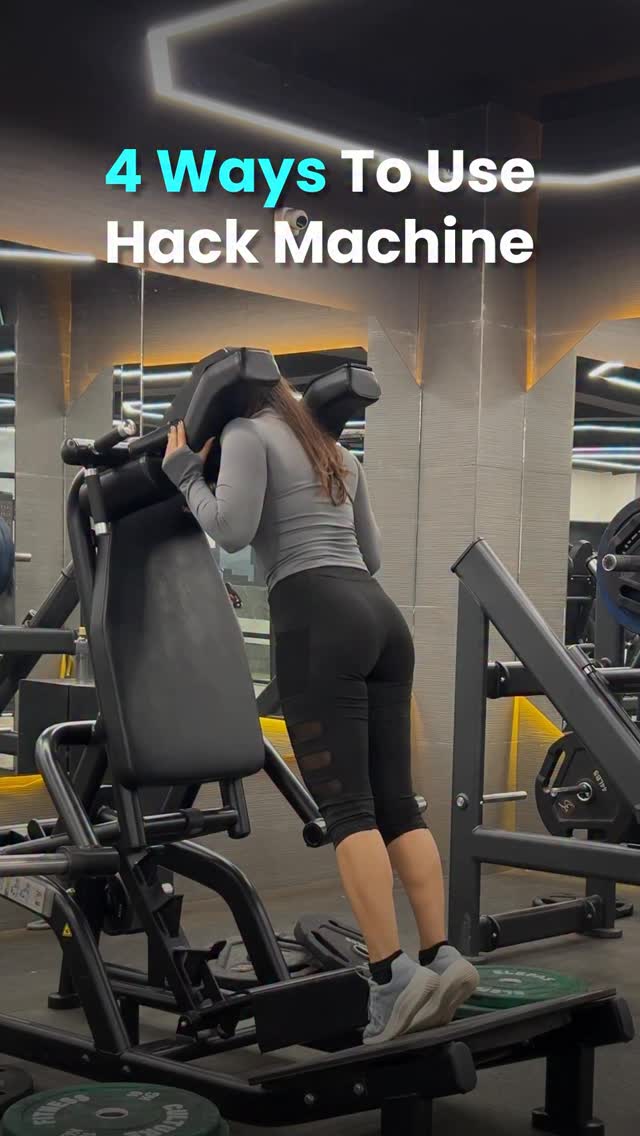Open me 4 ways to use the hack machine to target your lower body effectively Squats Focuses on quads and overal...