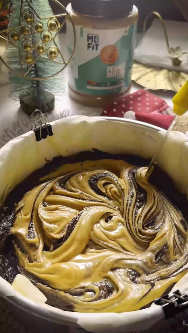  Christmas calls for Peanut Butter Brownies Rich, fudgy chocolate brownies swirled with creamy MuscleBlaz...