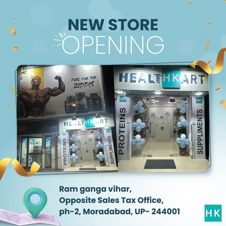 New HealthKart store now open in Moradabad Ram Ganga Vihar, Opp