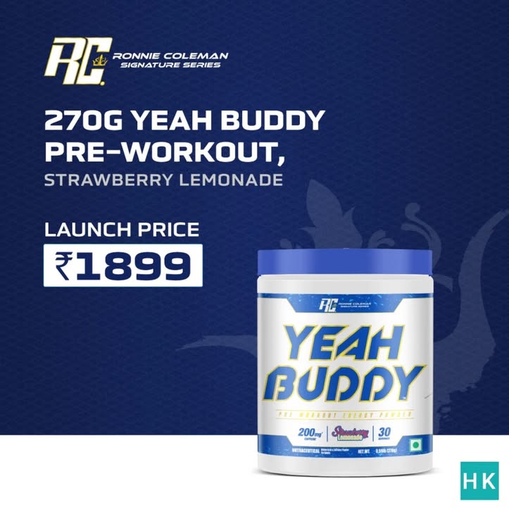 Heavy Energy Light Weight Baby Meet Yeah Buddy Pre Workout Strawberry Lemonade from the Ronnie Coleman Si...
