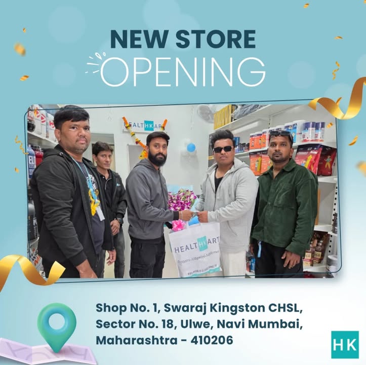 New beginnings, stronger goals HealthKart now open in Ulwe, Navi Mumbai Step in for authentic nutrition expert guid...