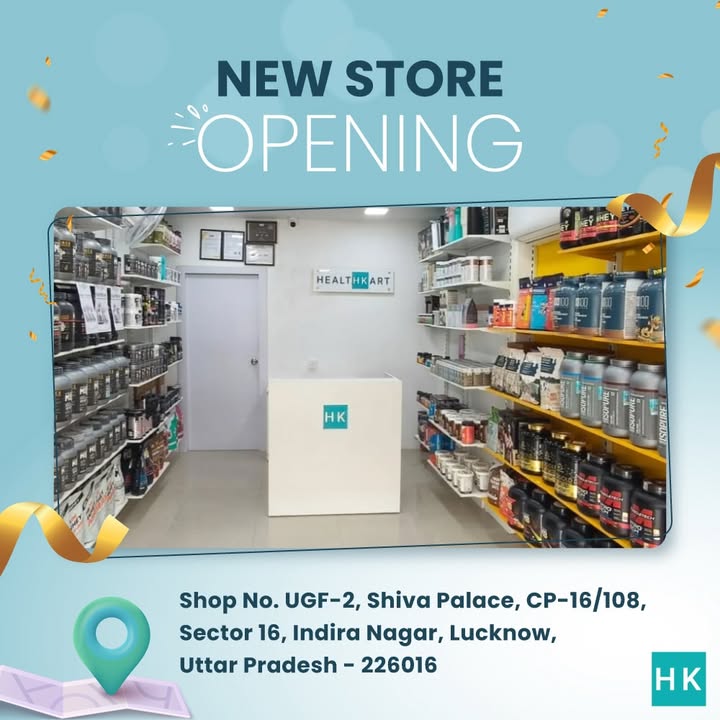 Lucknow, your supplement stop just got closer HealthKart is now OPEN in Indira Nagar