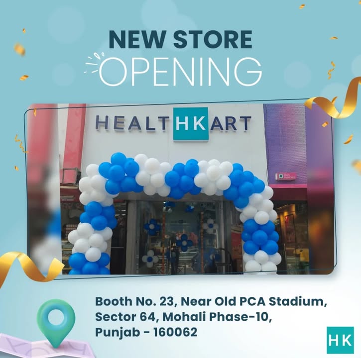 Big news, Mohali HealthKart is now OPEN at Sector 64 Phase 10 Booth No