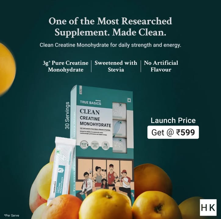 Meet the new standard of daily strength True Basics Clean Creatine Monohydrate