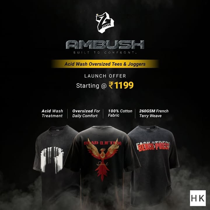 Introducing the MuscleBlaze Z Verse AMBUSH Collection, built for those who train hard and strike harder 