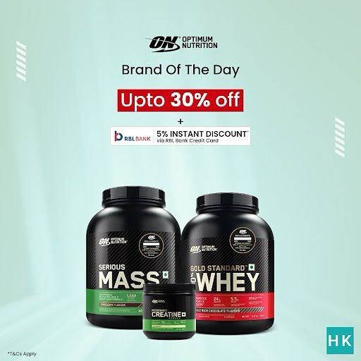 Elevate your fitness game with Optimum Nutrition Dont miss out on these power packed deals 30 OFF your ON favourites