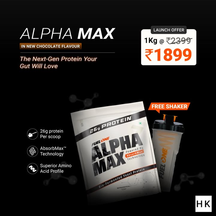 Chocolate lovers, meet your new workout buddy The all new FuelOne Alpha Max Chocolate is here next gen protein ...