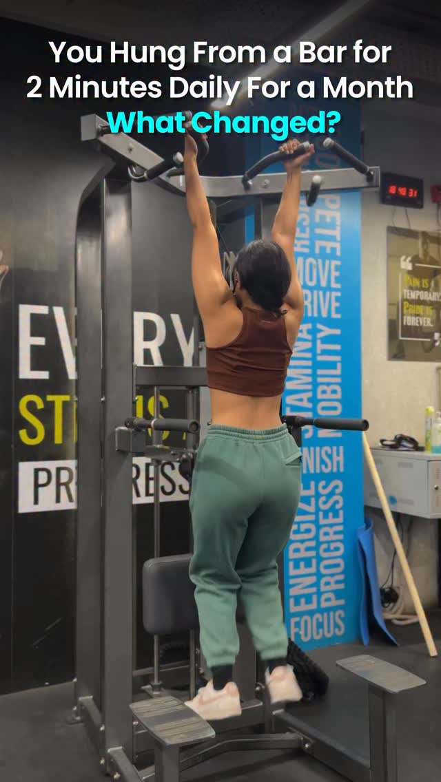 Hung from a bar for 2 minutes a day for 30 days and this happened Shoulders unlocked felt looser, more mobile ...