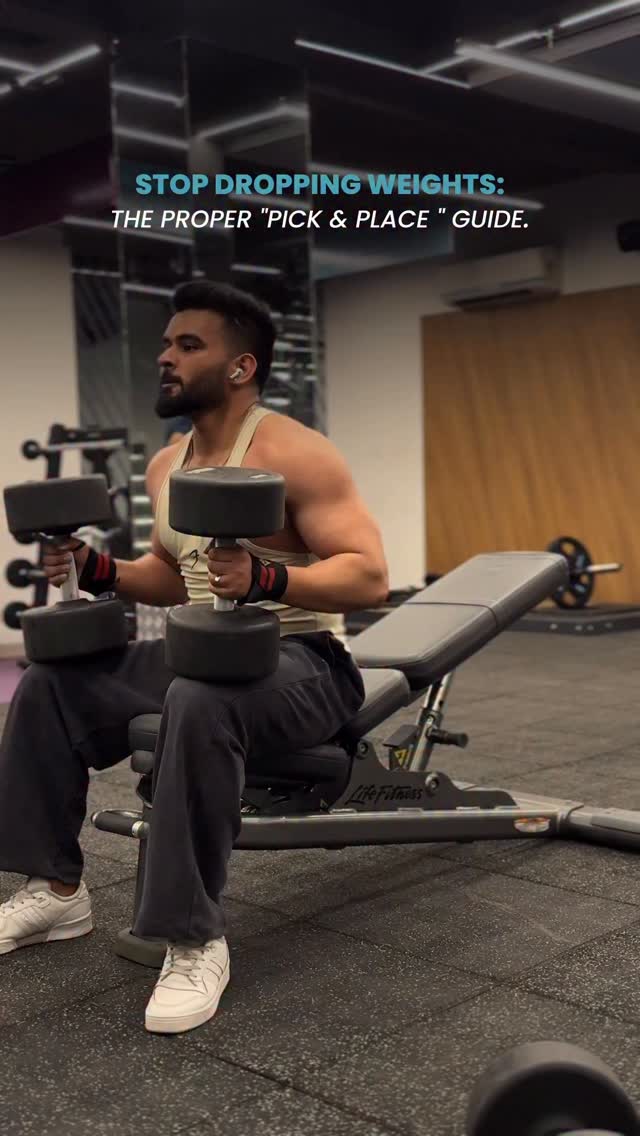 Picking dropping weights wrong fastest way to get injured Most people ignore this part, but setup finish are whe...