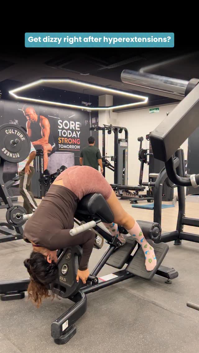 A lot of people feel dizzy right after hyperextension